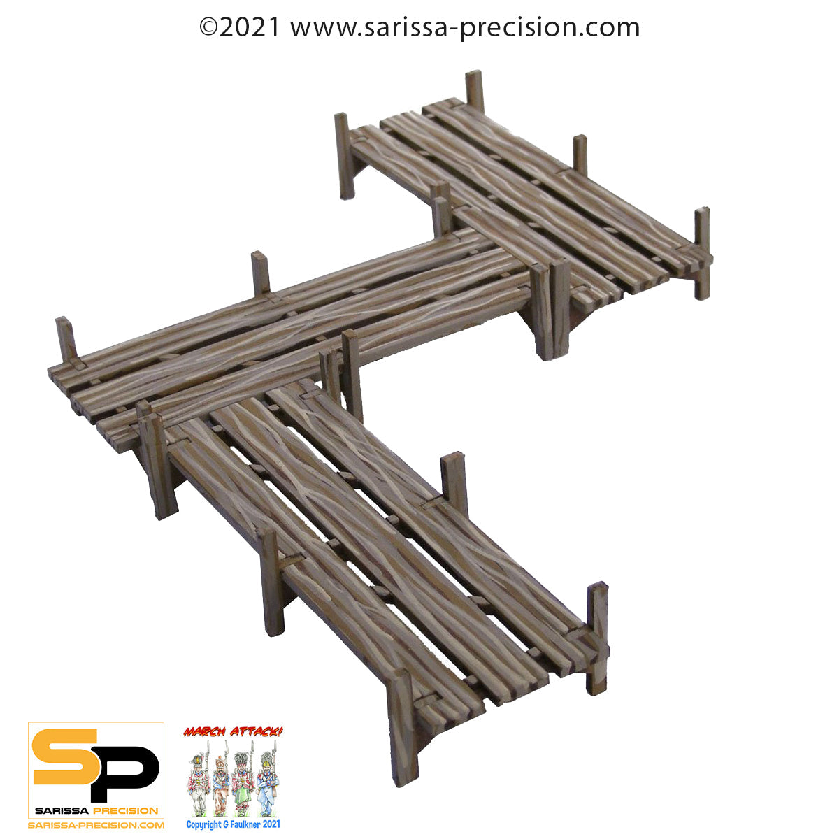 Walkway / Bridge set - Feudal Japan MDF Scenery