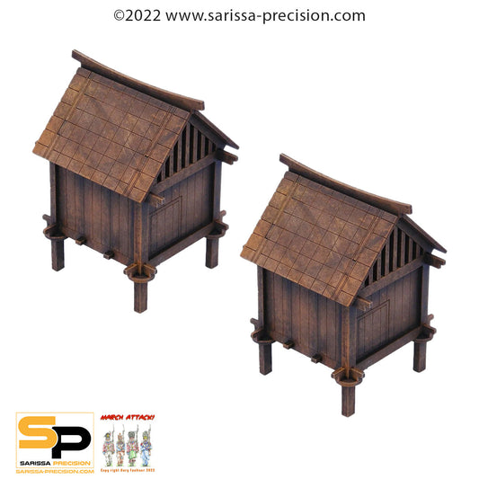 Rice Store Set - Feudal Japan MDF Scenery