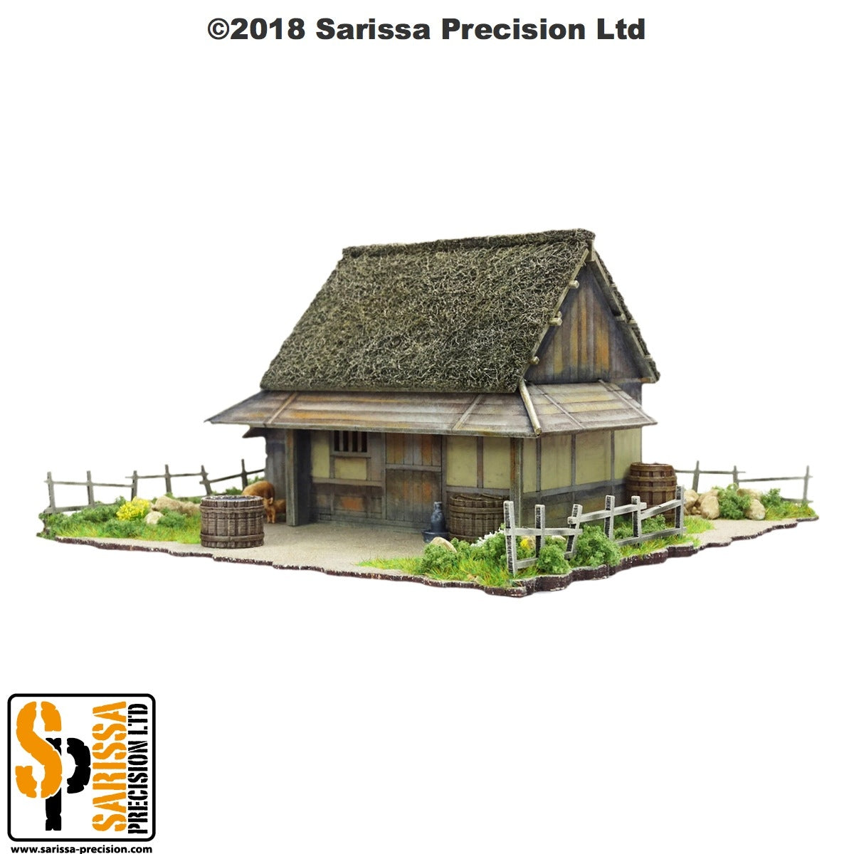 Mountain Village Farmhouse - Feudal Japan MDF Scenery