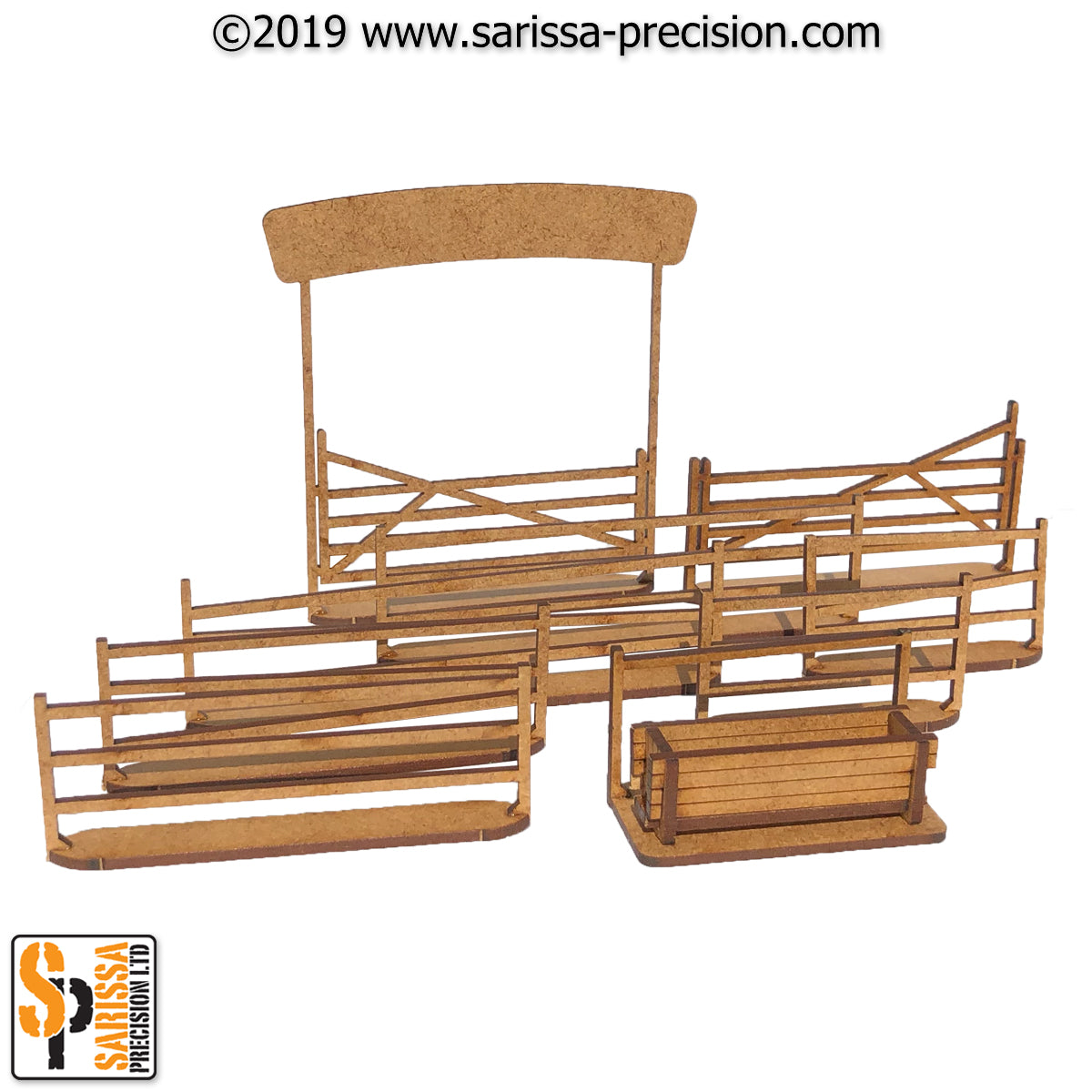 Ranch Fence Set - Wild West MDF Scenery