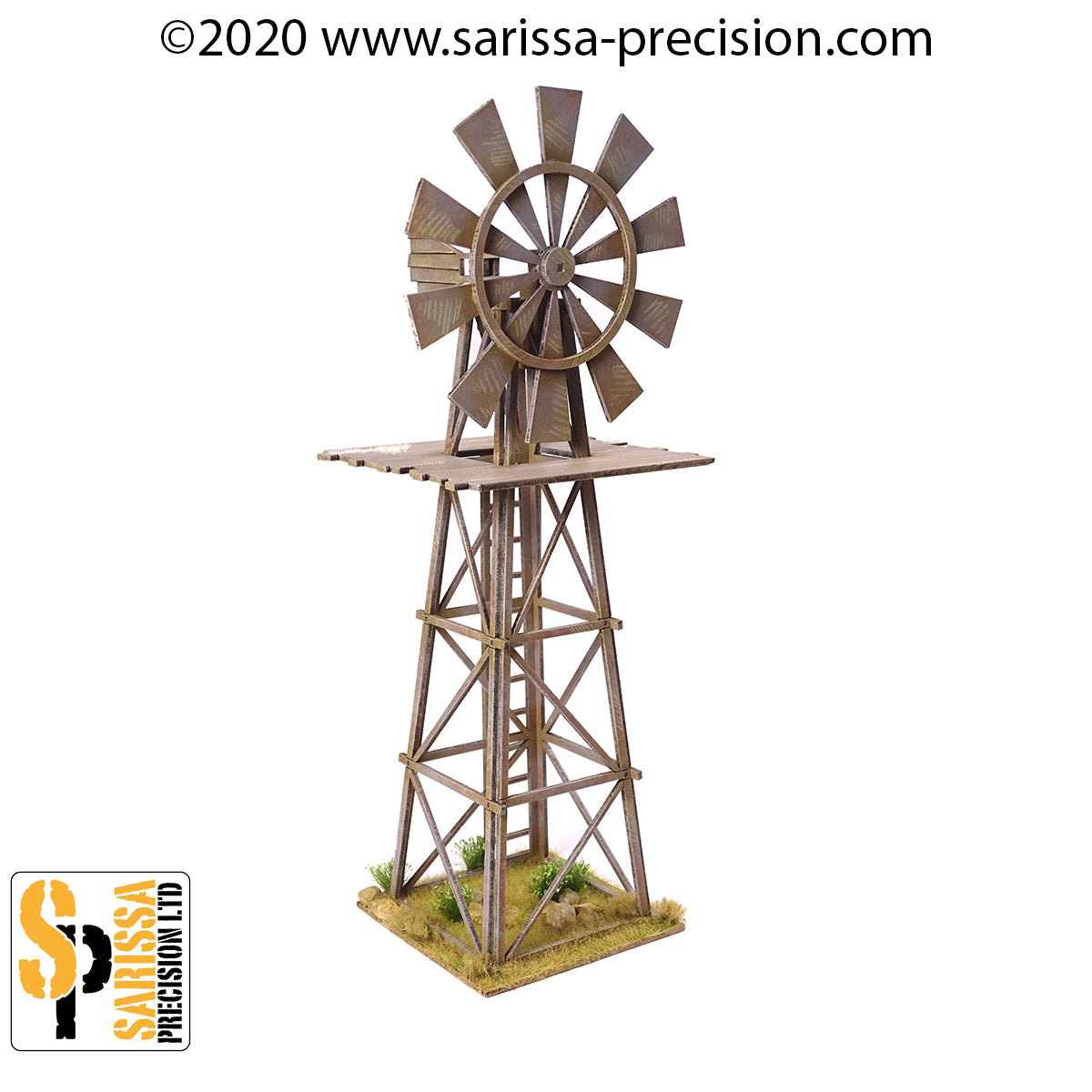 Wind Water Pump (28mm) - Wild West MDF Scenery