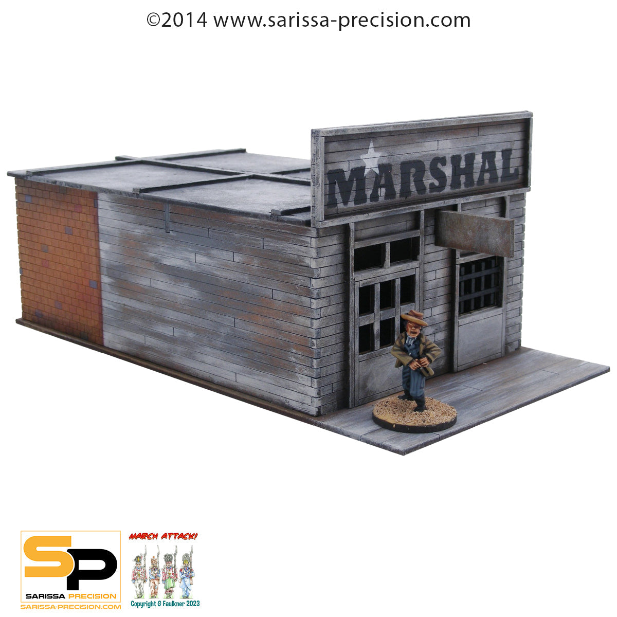 Sheriff's Office with Cells - Wild West MDF Scenery