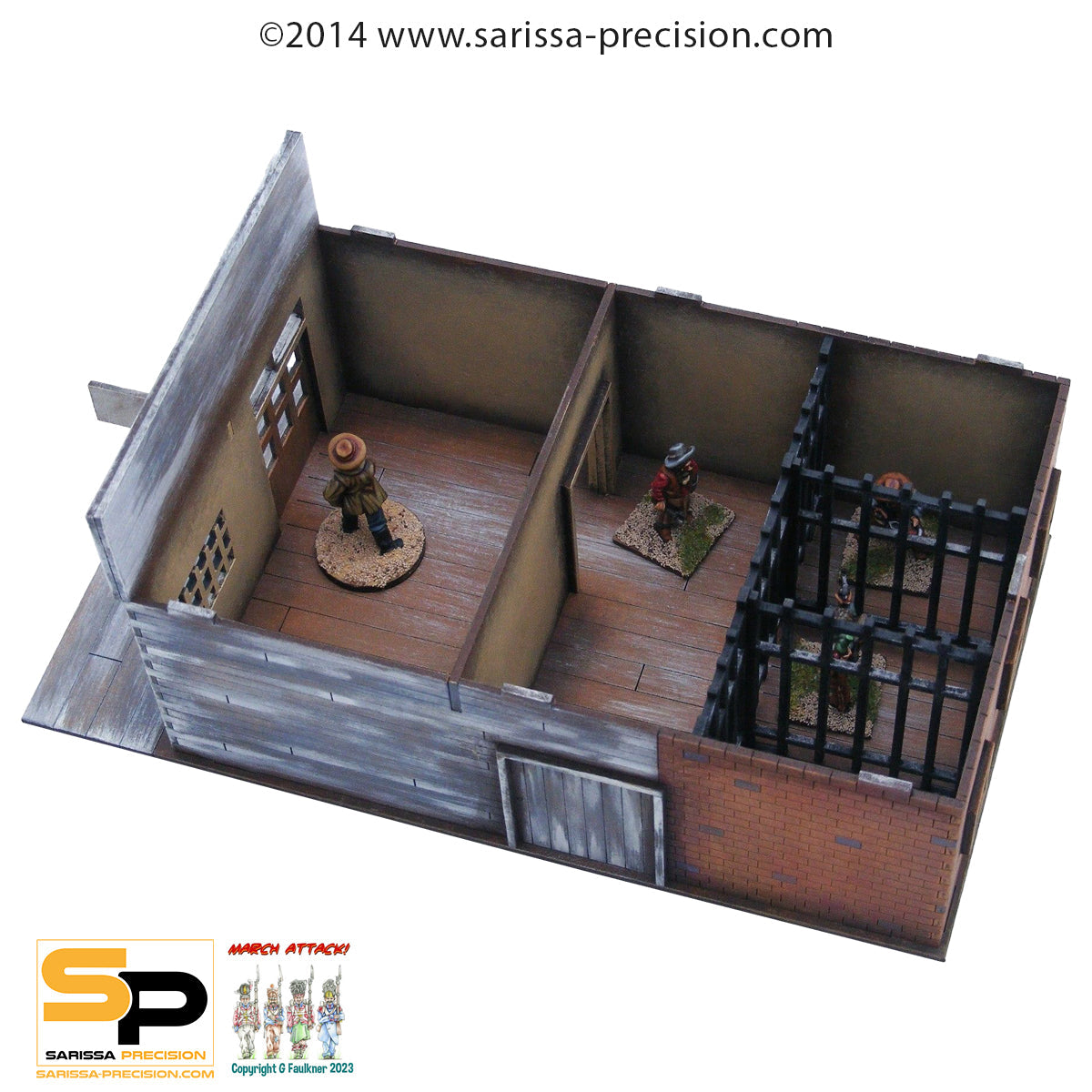 Sheriff's Office with Cells - Wild West MDF Scenery