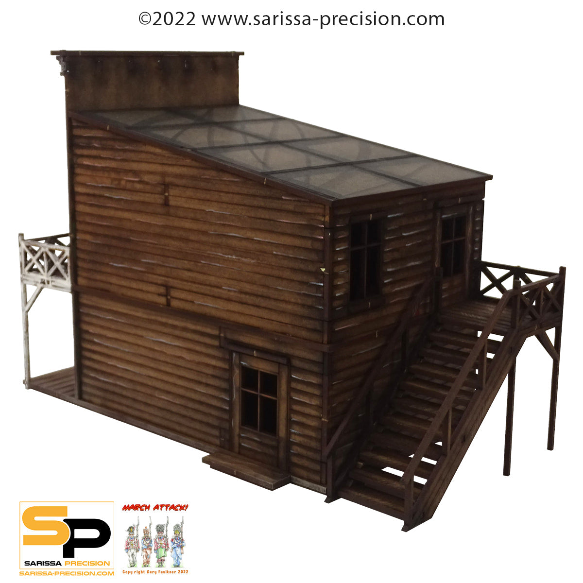 Old West 2 Storey Saloon - Wild West MDF Scenery