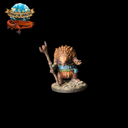 Echidna Druid: Tabletop Gaming Miniature (Resin 3D Print)