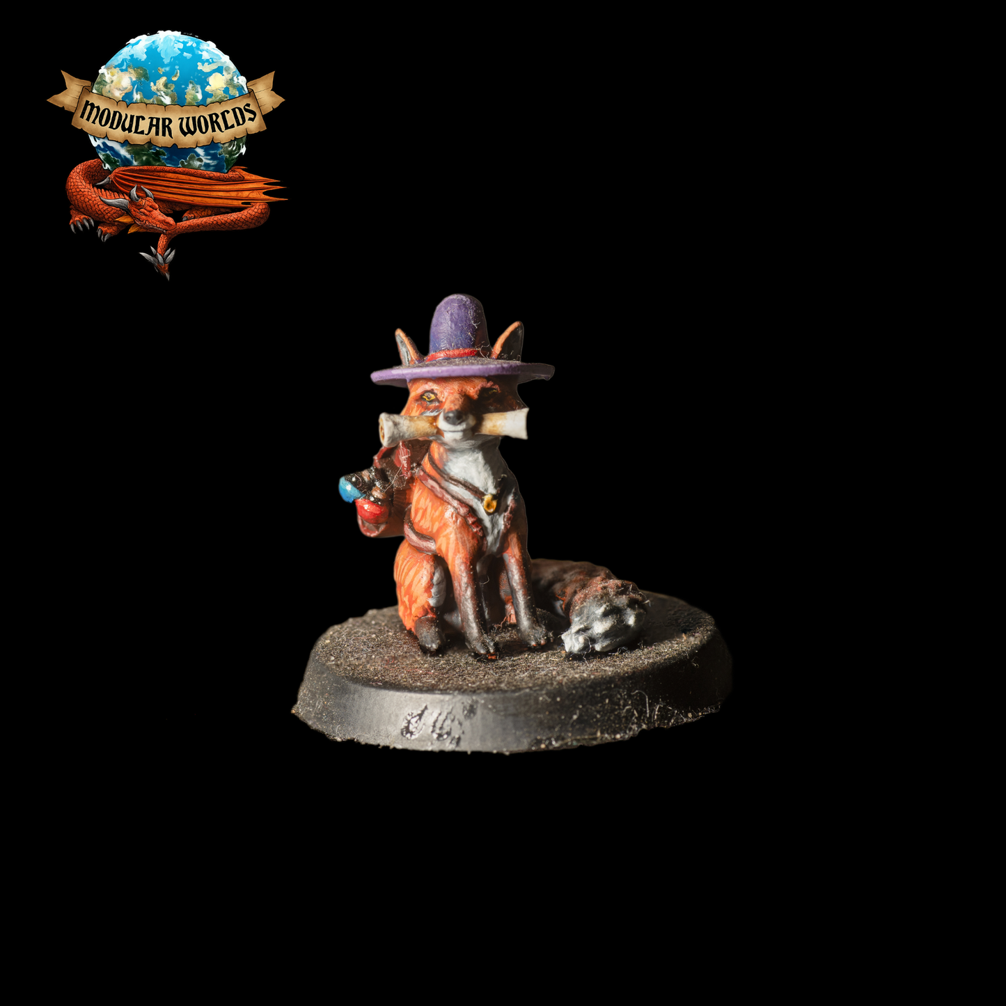 Fox Familiar: Tabletop Gaming Miniature (Resin 3D Print)