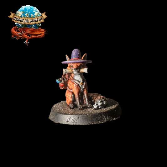 Fox Familiar: Tabletop Gaming Miniature (Resin 3D Print)