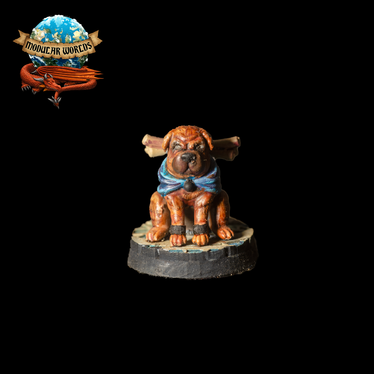 Sharpei Familiar: Tabletop Gaming Miniature (Resin 3D Print)