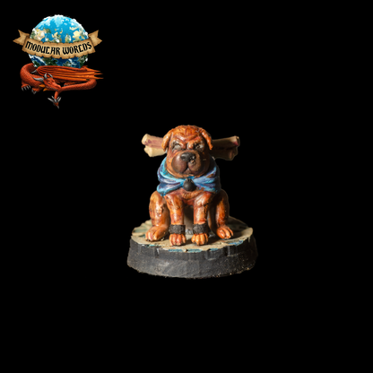 Sharpei Familiar: Tabletop Gaming Miniature (Resin 3D Print)