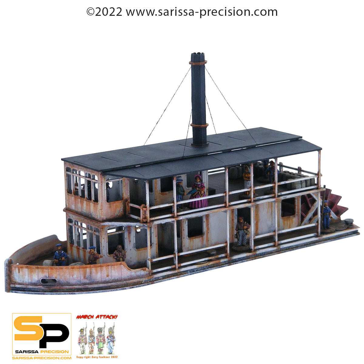 Colonial Paddle Steamer - Pulp MDF Scenery