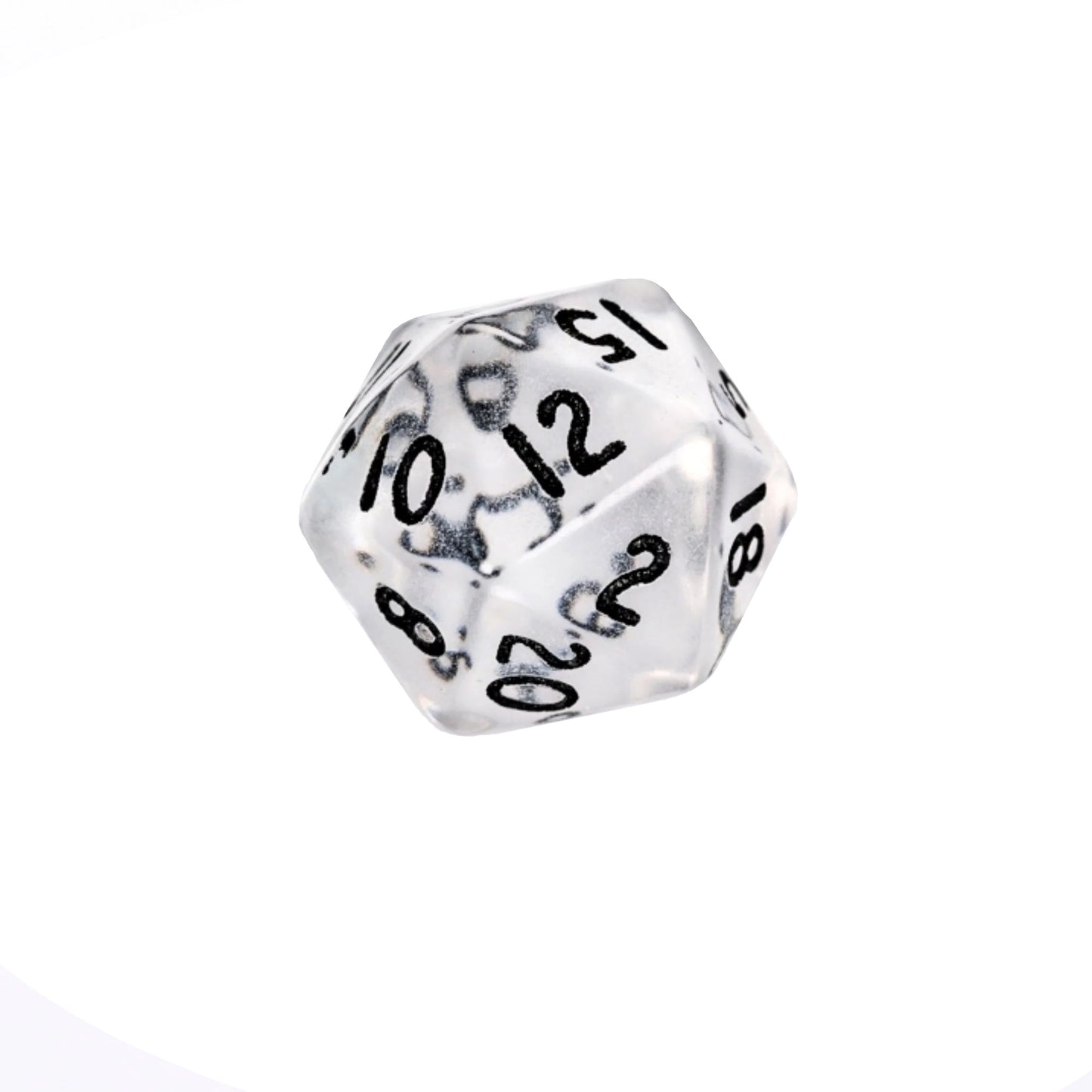 Gem D20 Poly Dice - Clear