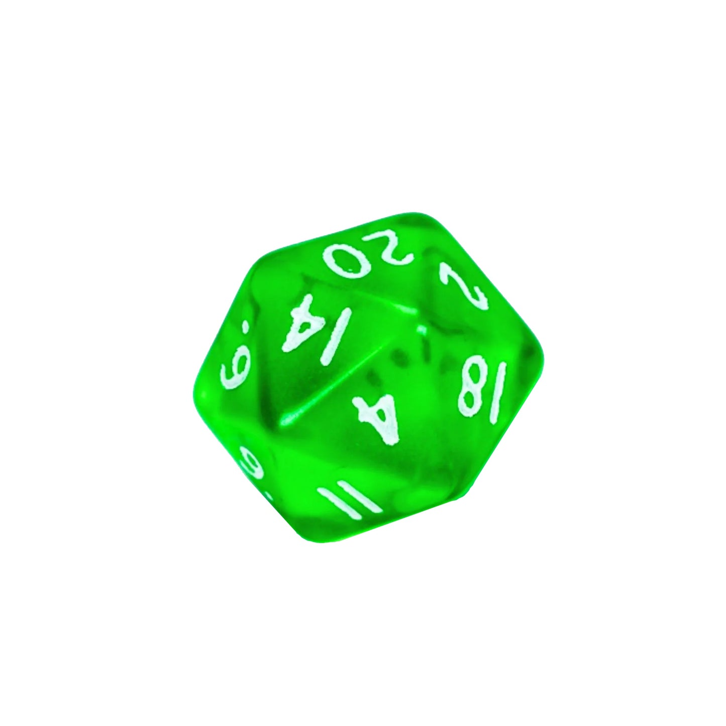 Gem D20 Poly Dice - Green