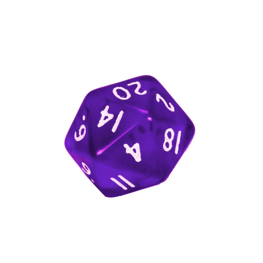 Gem D20 Poly Dice - Purple