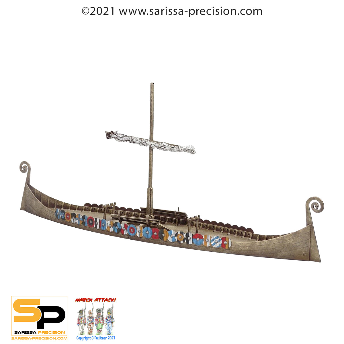 Model Mdf Ship Dark Age Longship - Medieval MDF Scenery – em4miniatures