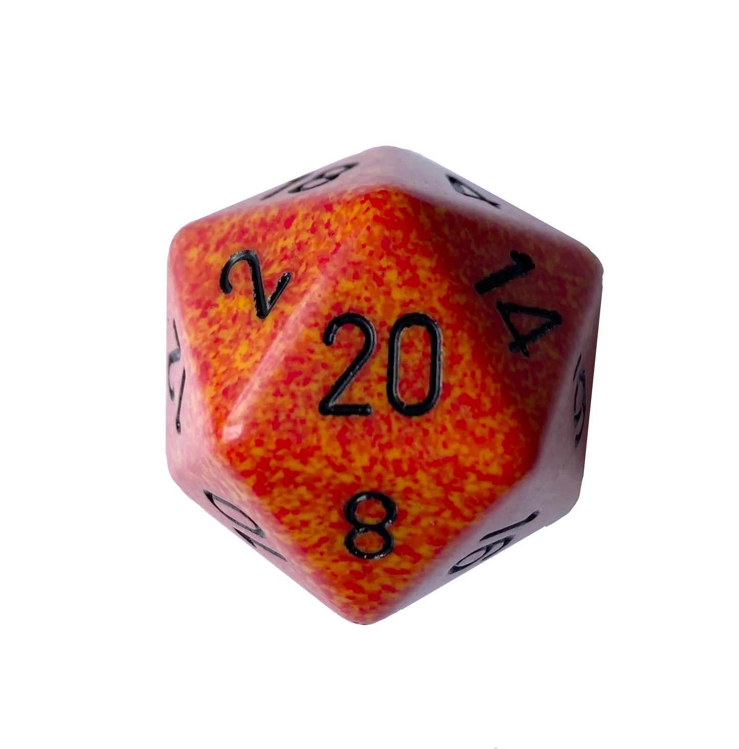 JUMBO D20 SPECKLED FIRE