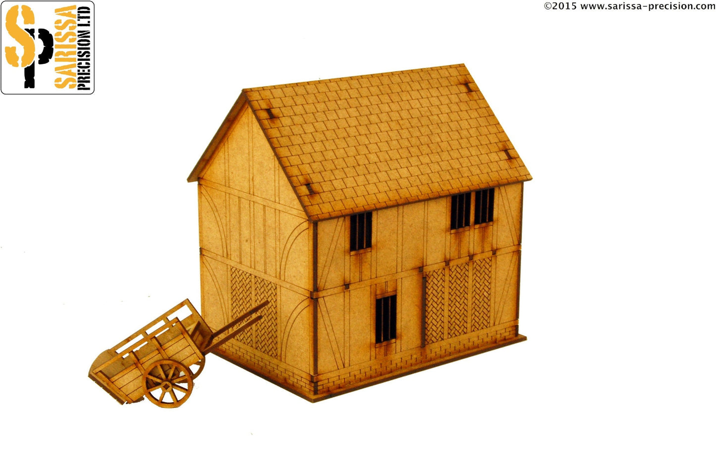 Cart Shed & Cart - Medieval MDF Scenery