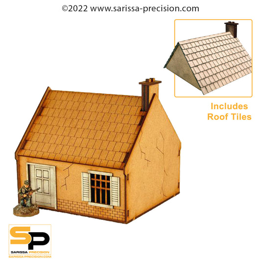 Single-Storey House (28mm) - World War Europe MDF Scenery