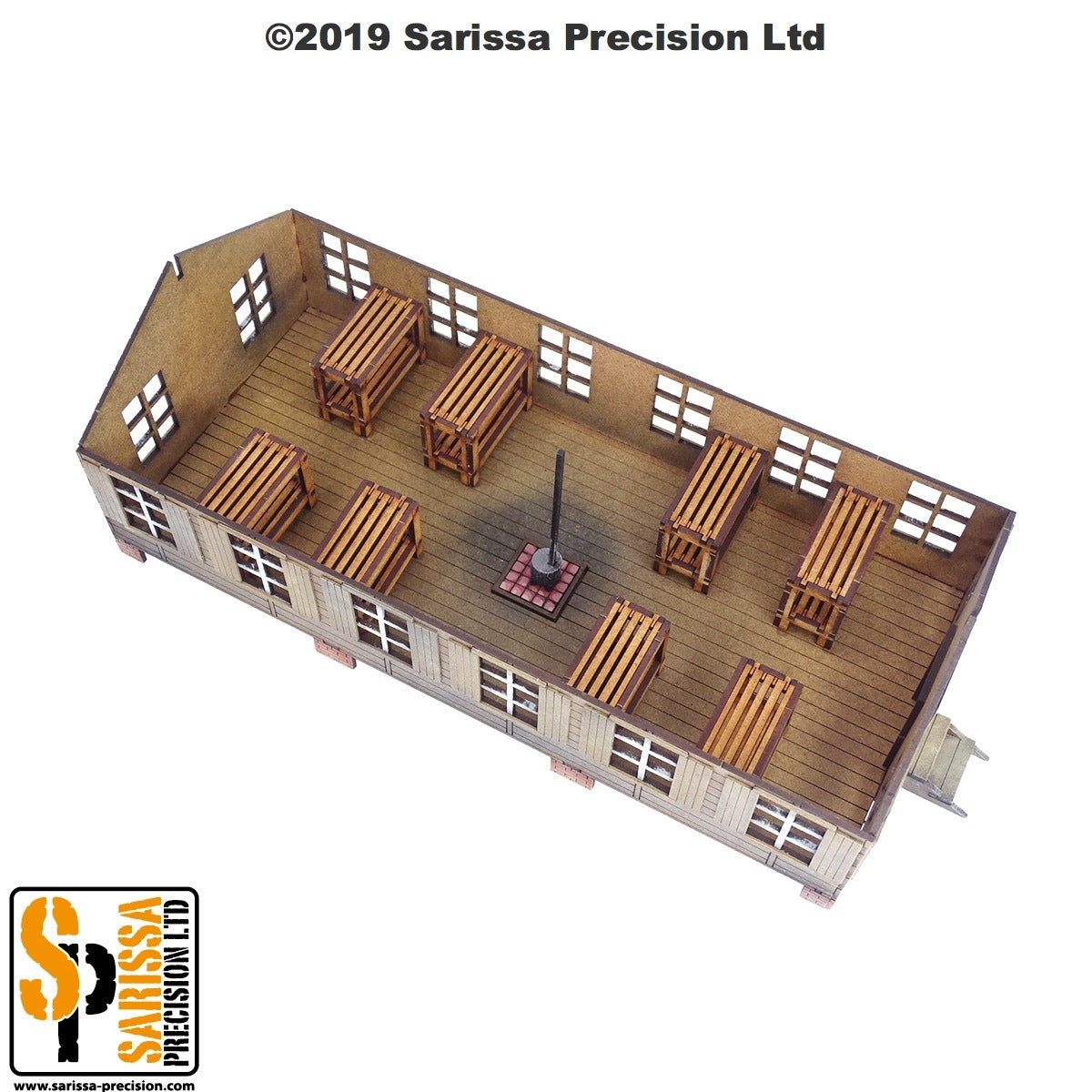 Barracks (28mm) - World War Europe MDF Scenery