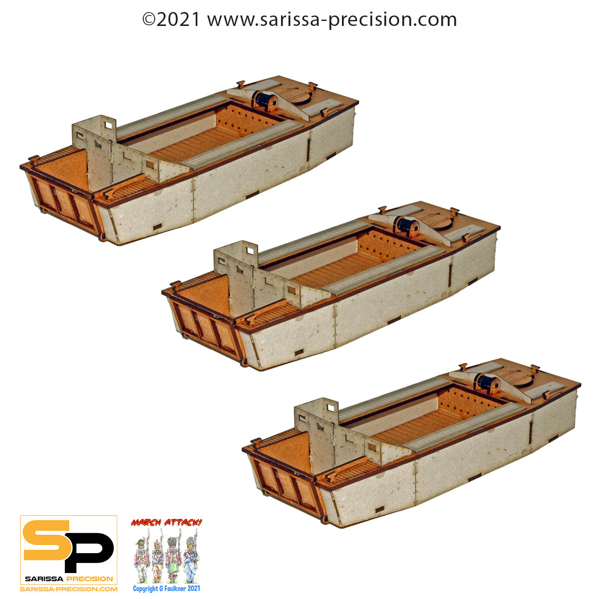 LCA (Landing Craft Assault) Thornycroft (28mm) - World War Europe MDF Scenery