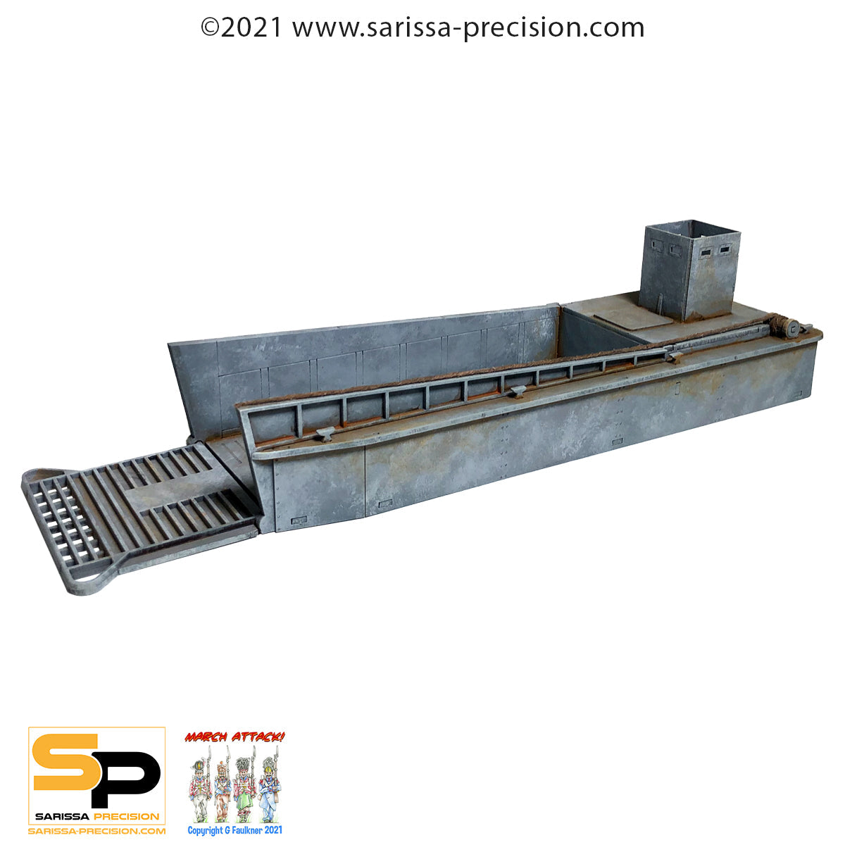 LCM 3 (Landing Craft Mechanized) (28mm) - World War Europe MDF Scenery