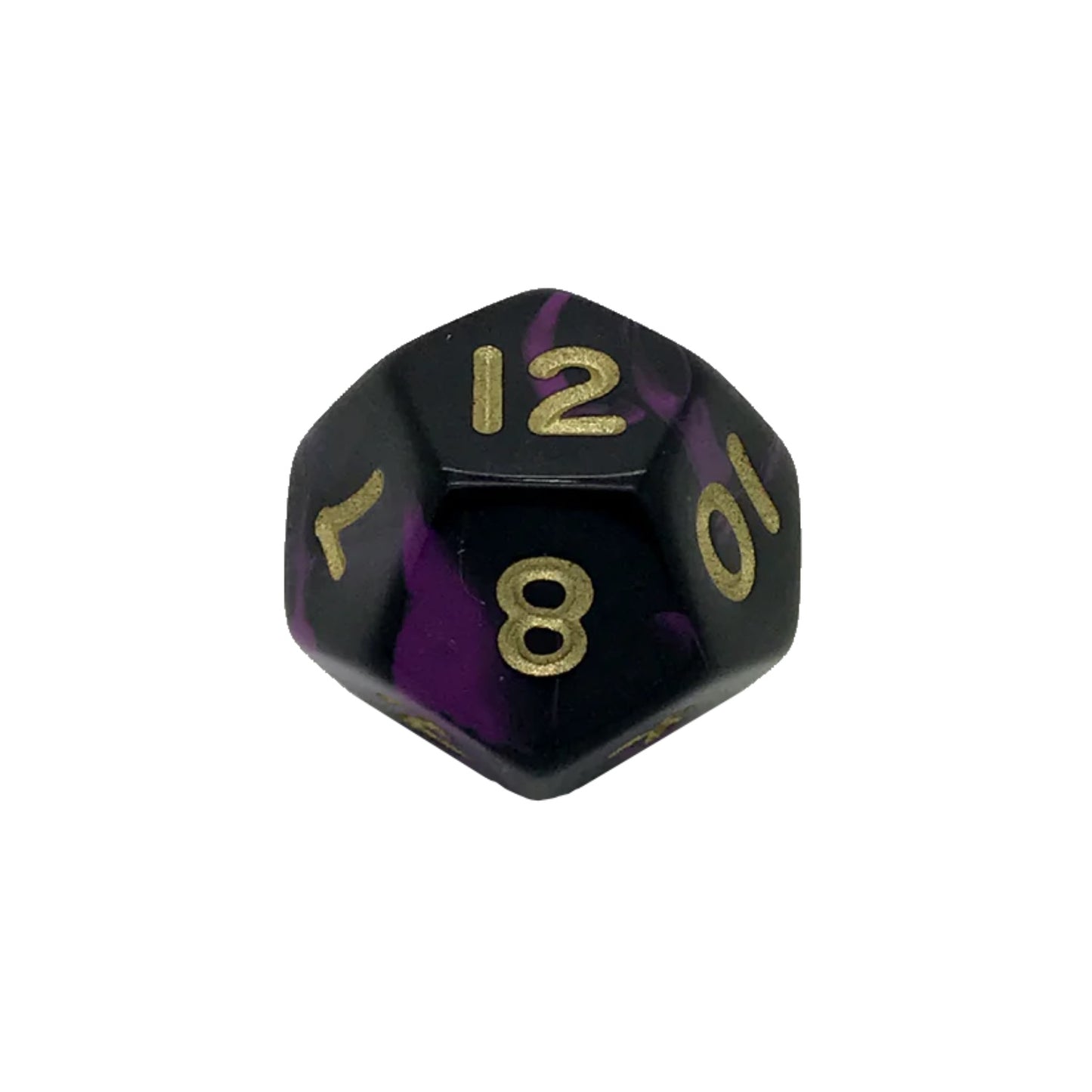 Oblivion Purple D12 Poly Dice