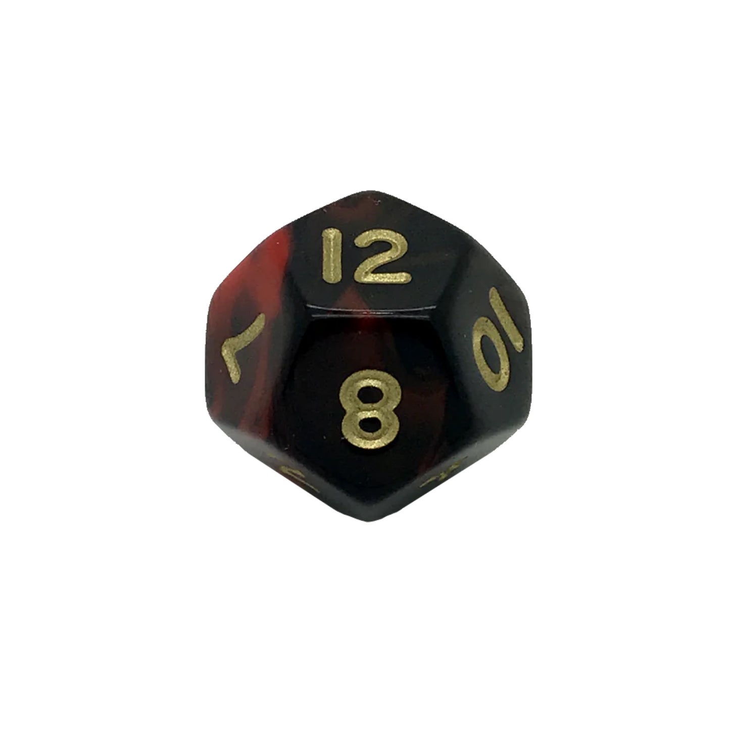 Oblivion Red D12 Poly Dice