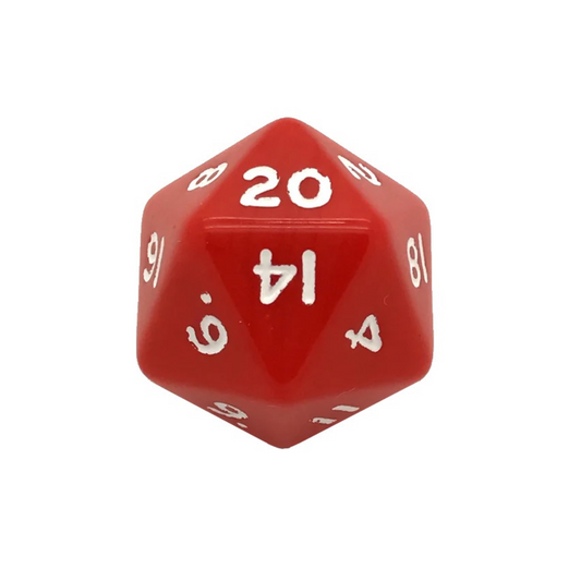 Opaque Red D20 Poly Dice