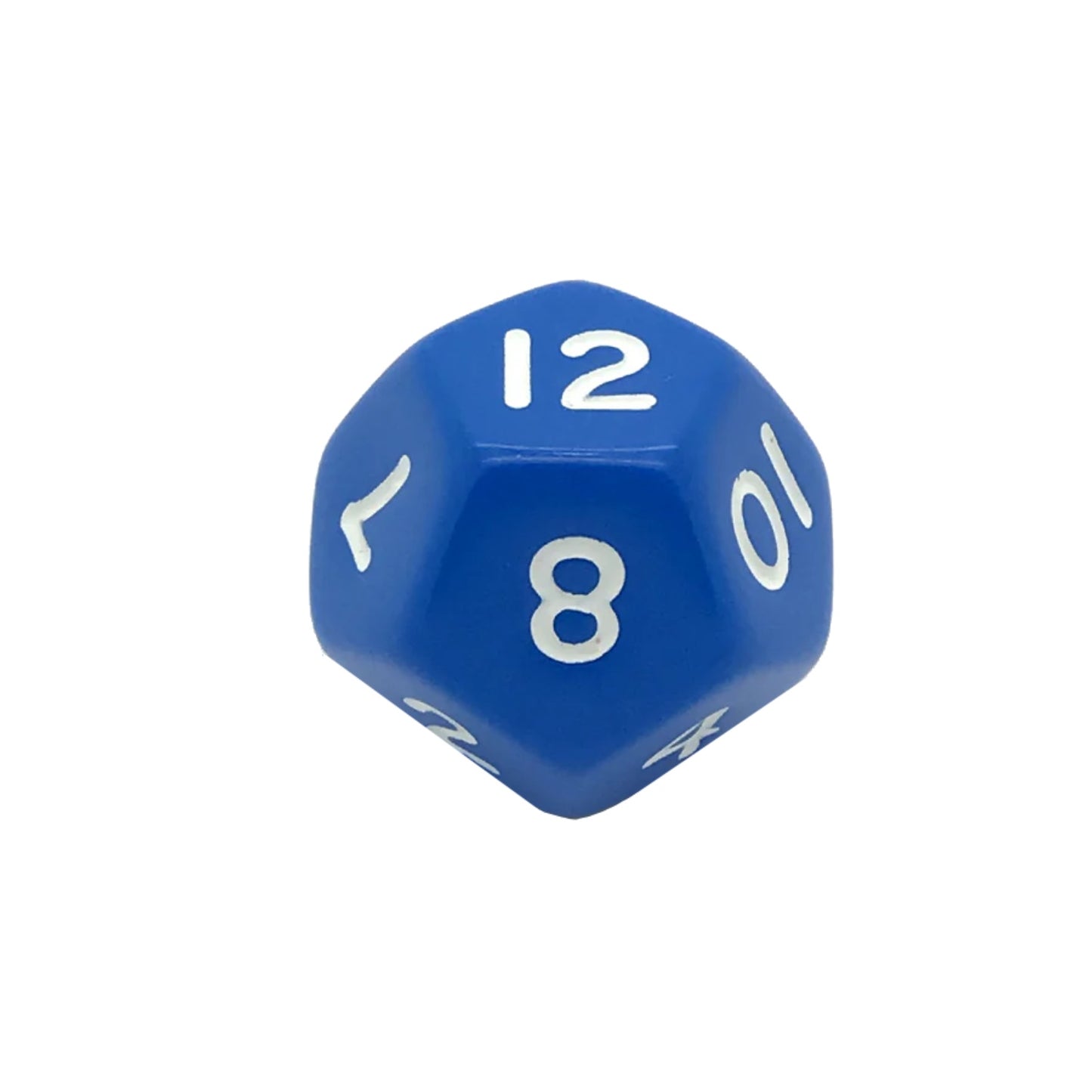 Opaque Blue D12 Poly Dice