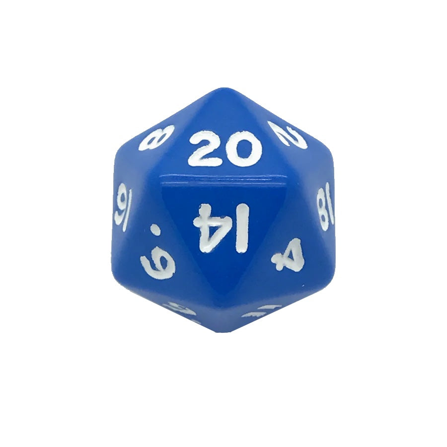 Opaque Blue D20 Poly Dice