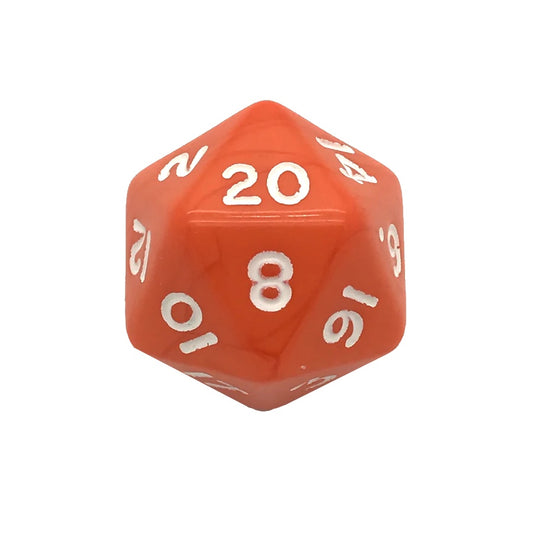 Opaque Orange D20 Poly Dice