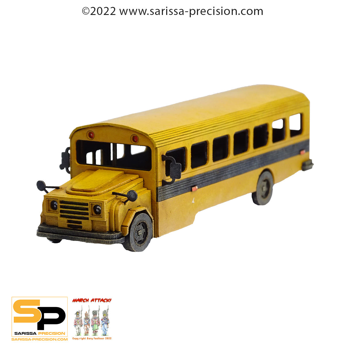 American School Bus - Post Apocolyptic MDF Scenery