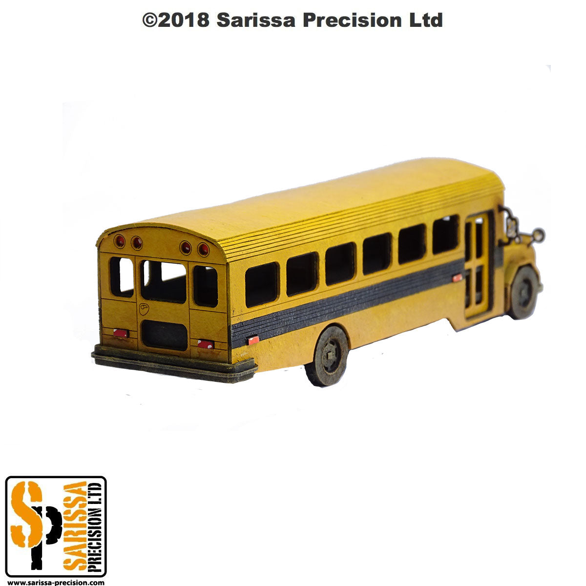 American School Bus - Post Apocolyptic MDF Scenery