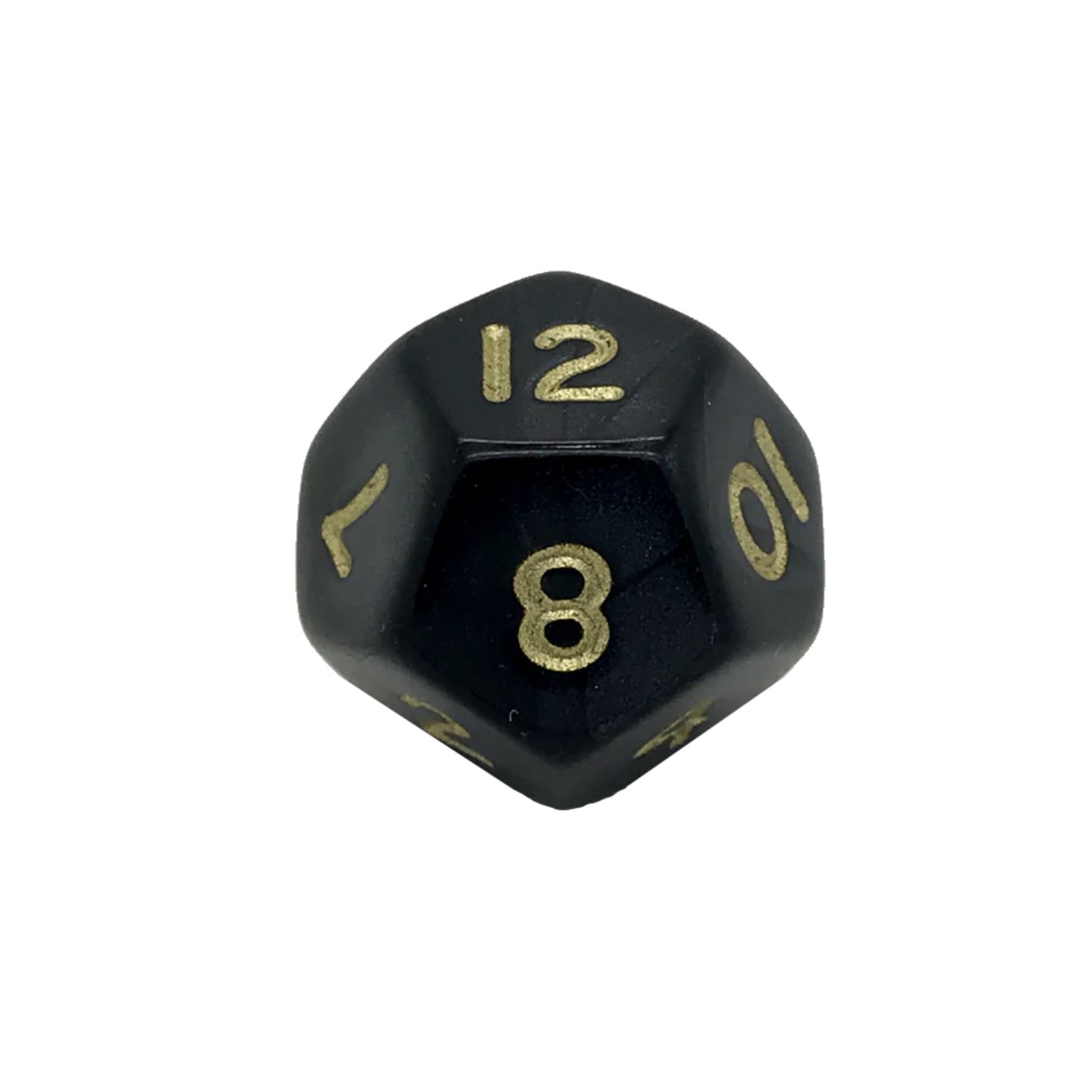 Pearl Black D12 Poly Dice