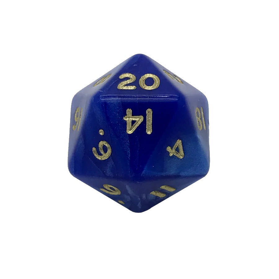 Pearl Blue D20 Poly Dice