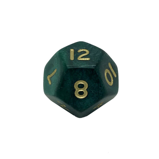 Pearl Green D12 Poly Dice
