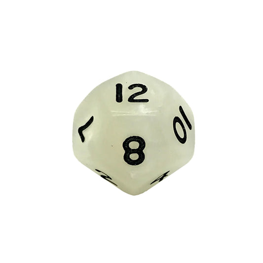 Pearl White D12 Poly Dice