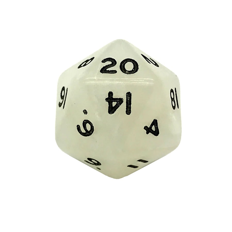 Pearl White D20 Poly Dice