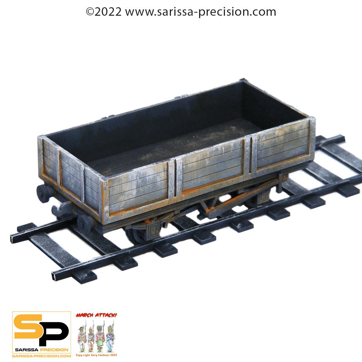 Low Aggregate Wagon (Rolling Stock) - Railway MDF Scenery