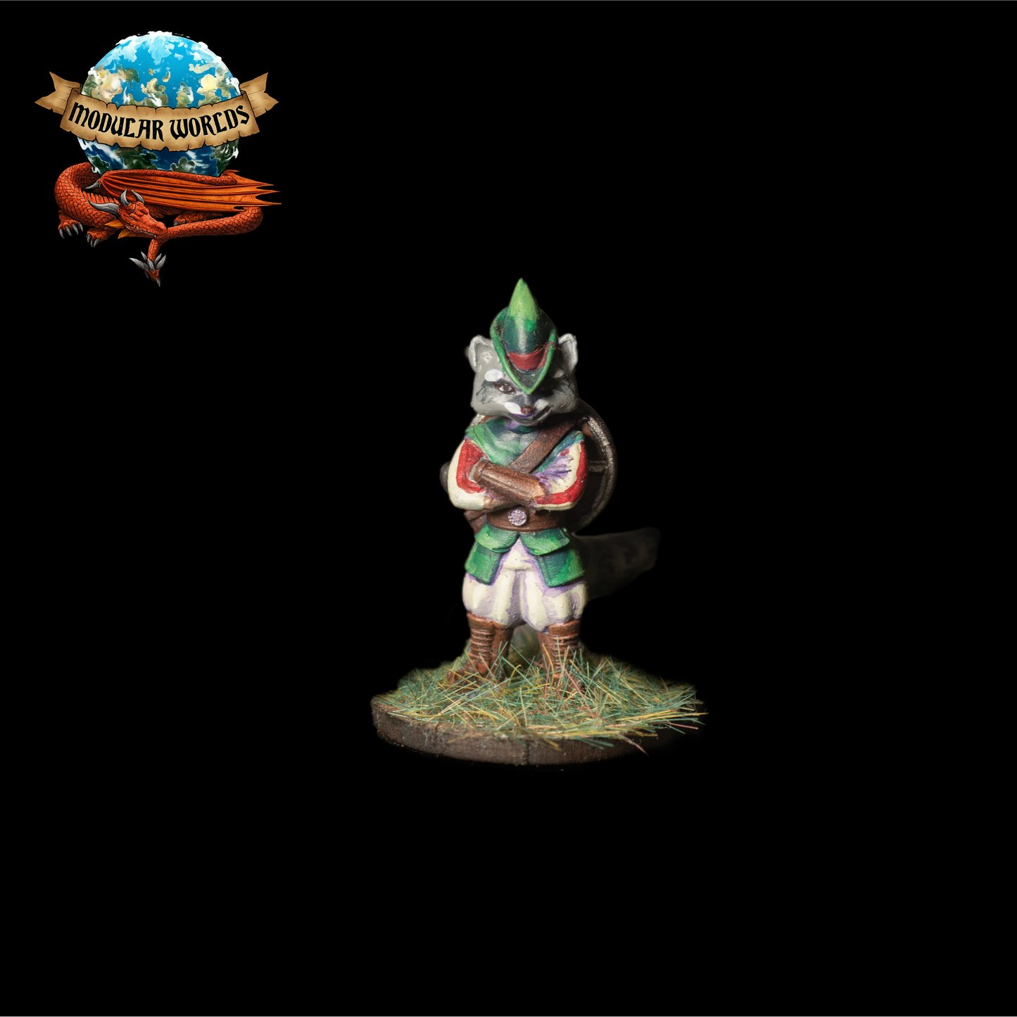 Raccoonfolk Ranger: Tabletop Gaming Miniature (Resin 3D Print)