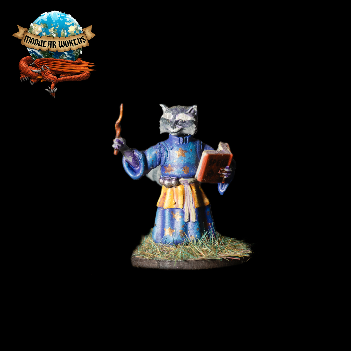 Raccoonfolk Wizard: Tabletop Gaming Miniature (Resin 3D Print)