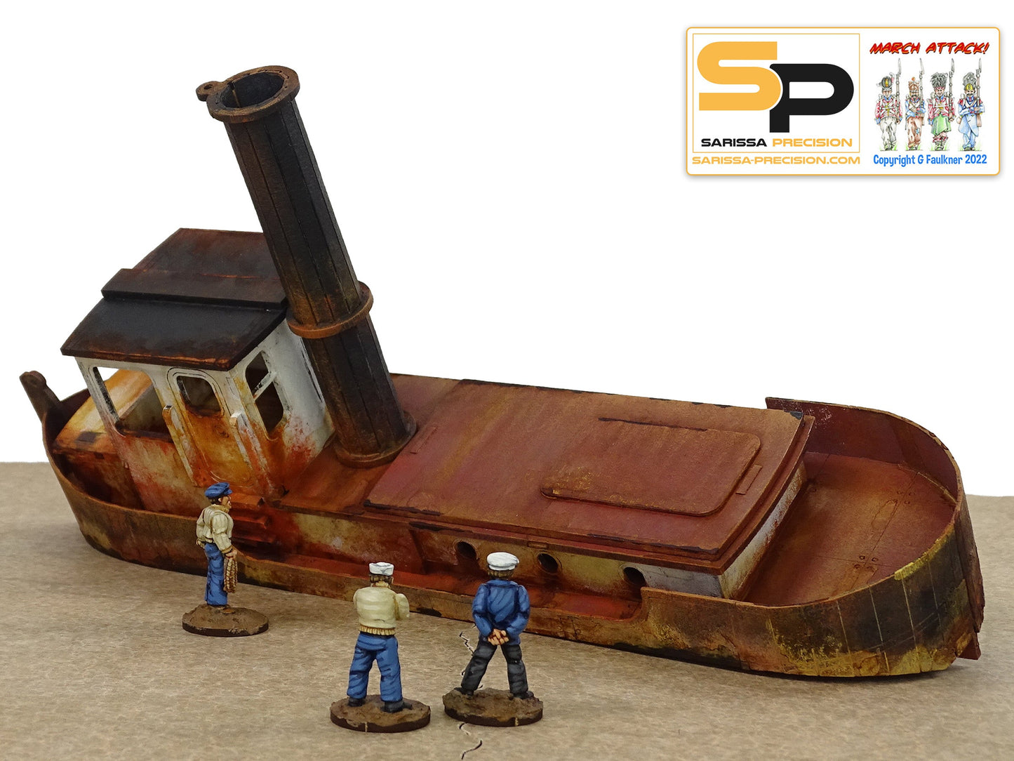 Wrecked Tug Boat - Insmouth MDF Scenery