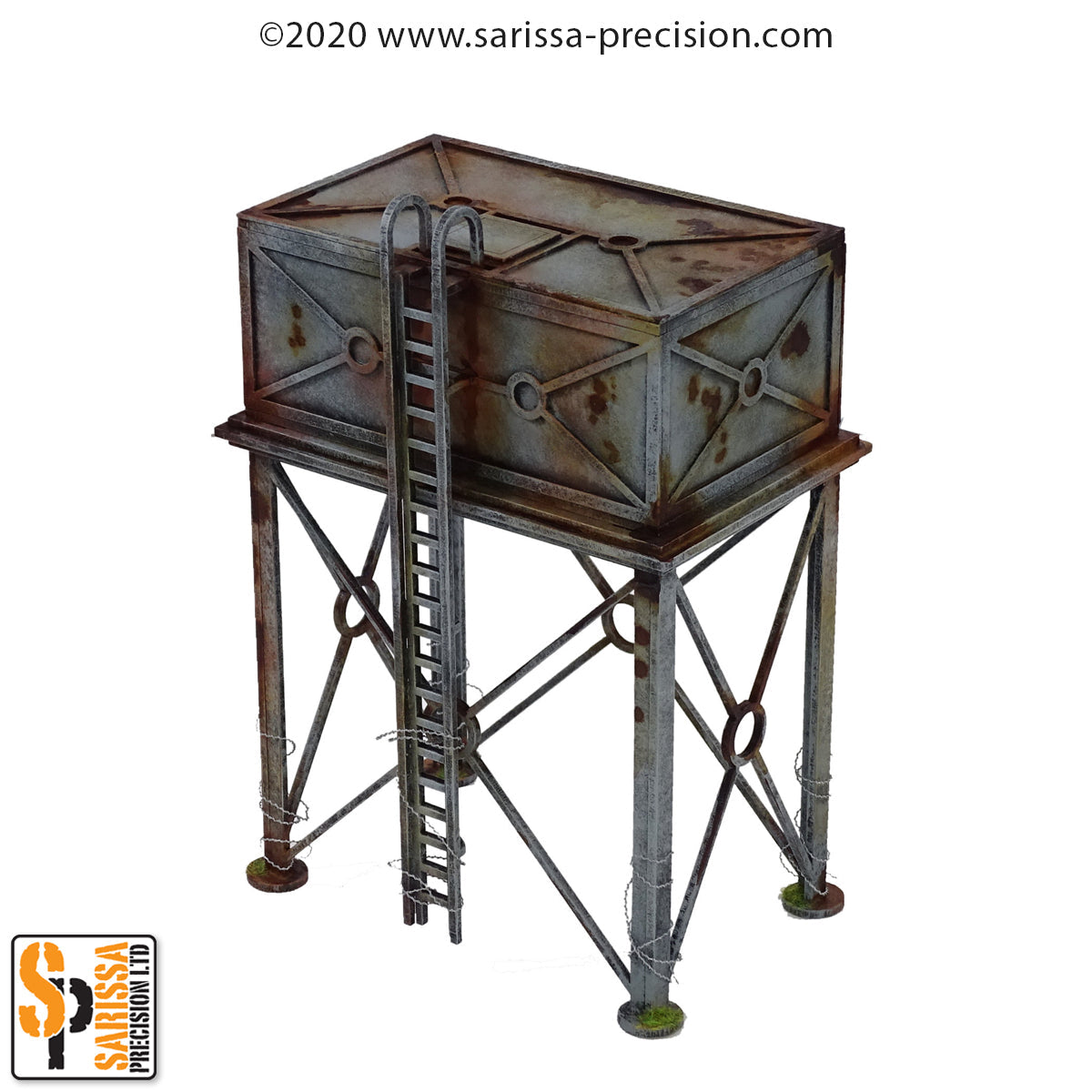 Water Tower Steel Frame - Railway MDF Scenery