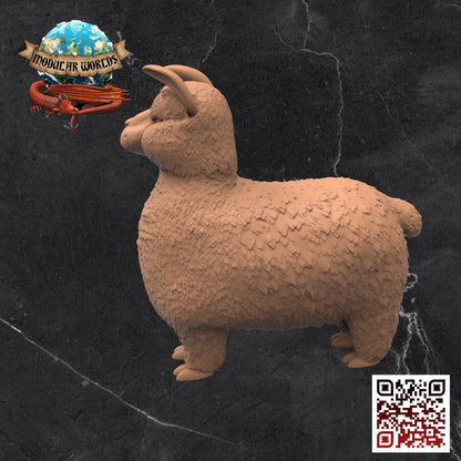 Chubby Llama: Tabletop Gaming Miniature (Resin 3D Print)