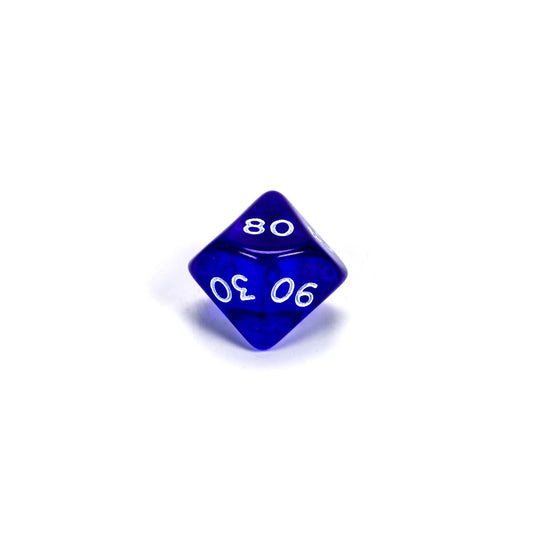 Gem D10 (00-90) Poly Dice - Blue