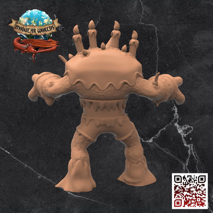 Cake Golem & Cake: Tabletop Gaming Miniature (Resin 3D Print)