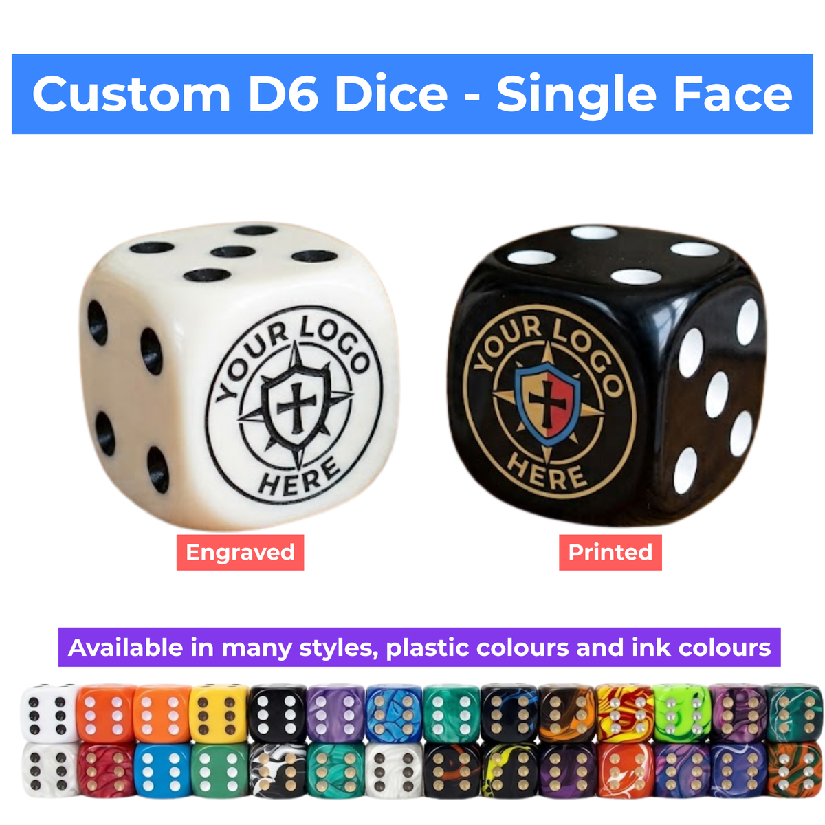 Custom Dice D6 - Single Face