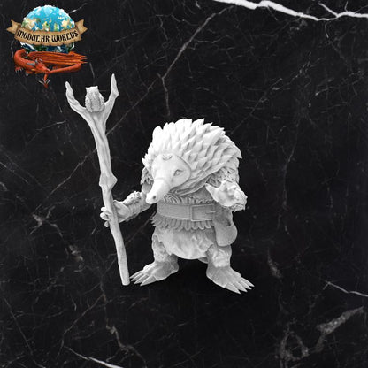 Echidna Druid: Tabletop Gaming Miniature (Resin 3D Print)