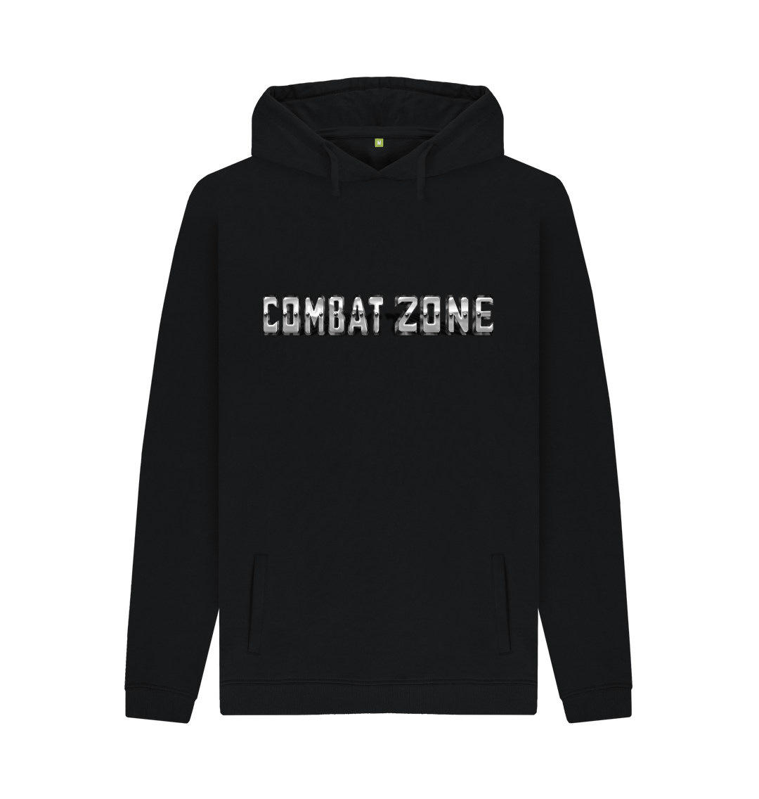 Black Printed Hoody Front