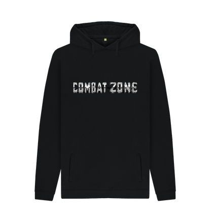 Black Printed Hoody Front