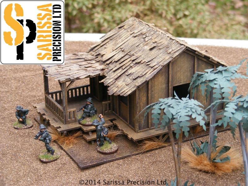 Low Planked-Style Village House - Jungle Theatre MDF Scenery